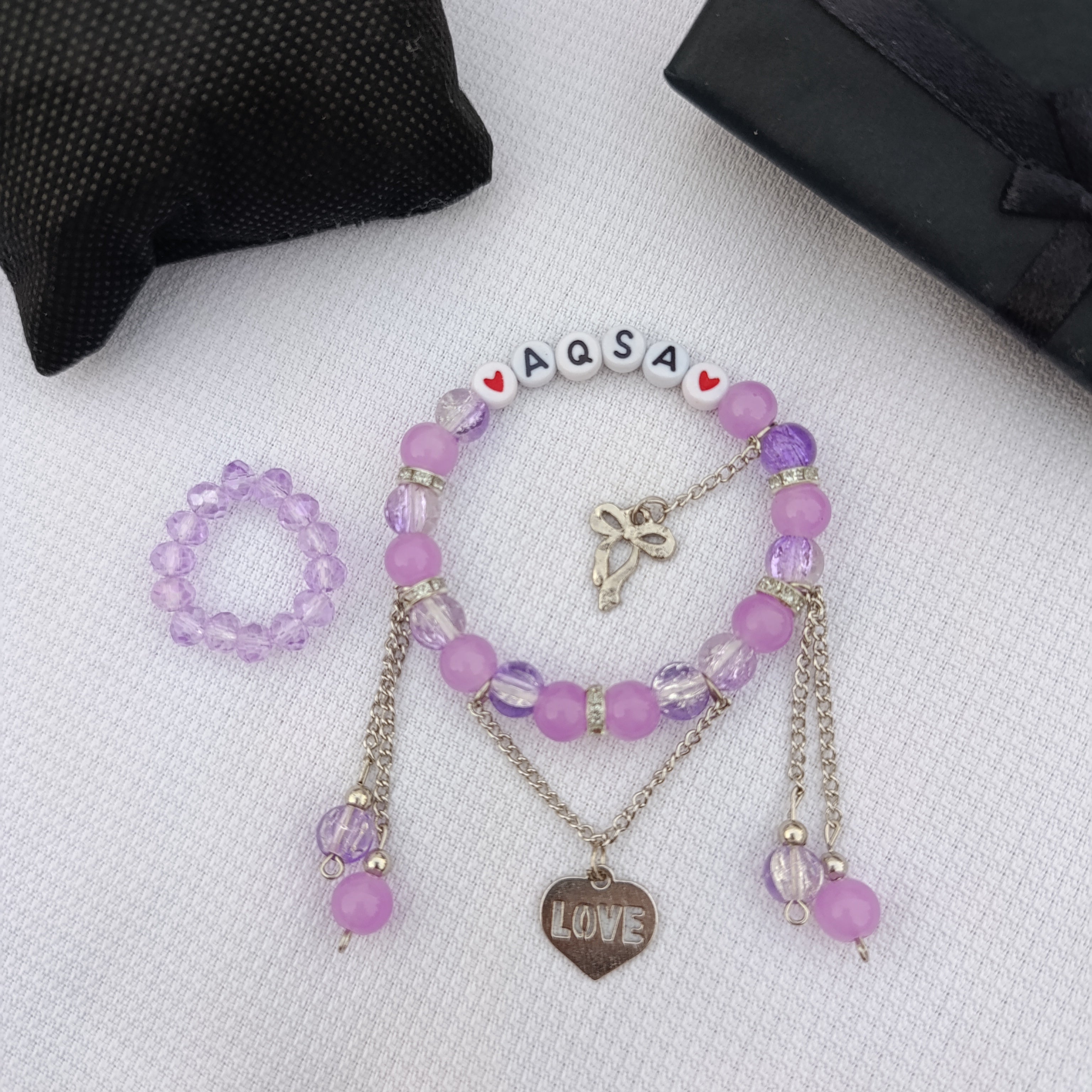 Eternal Love Set: Custom Name Bracelet + FREE Matching Crystal Ring | Limited 2026 Edition