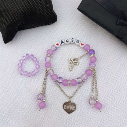 Eternal Love Set: Custom Name Bracelet + FREE Matching Crystal Ring | Limited 2026 Edition