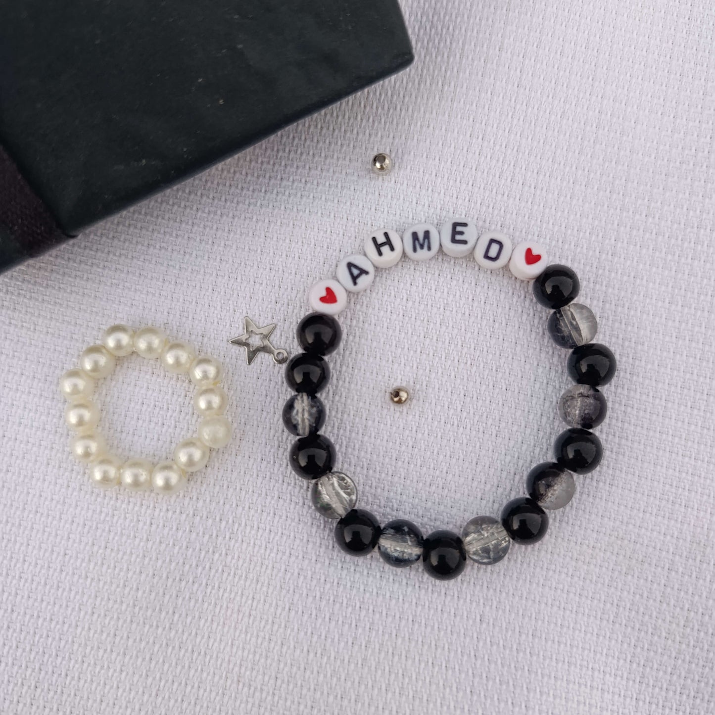 Simply Classic: Personalized Name Bracelet with FREE Pearl Ring | Minimalist Edition