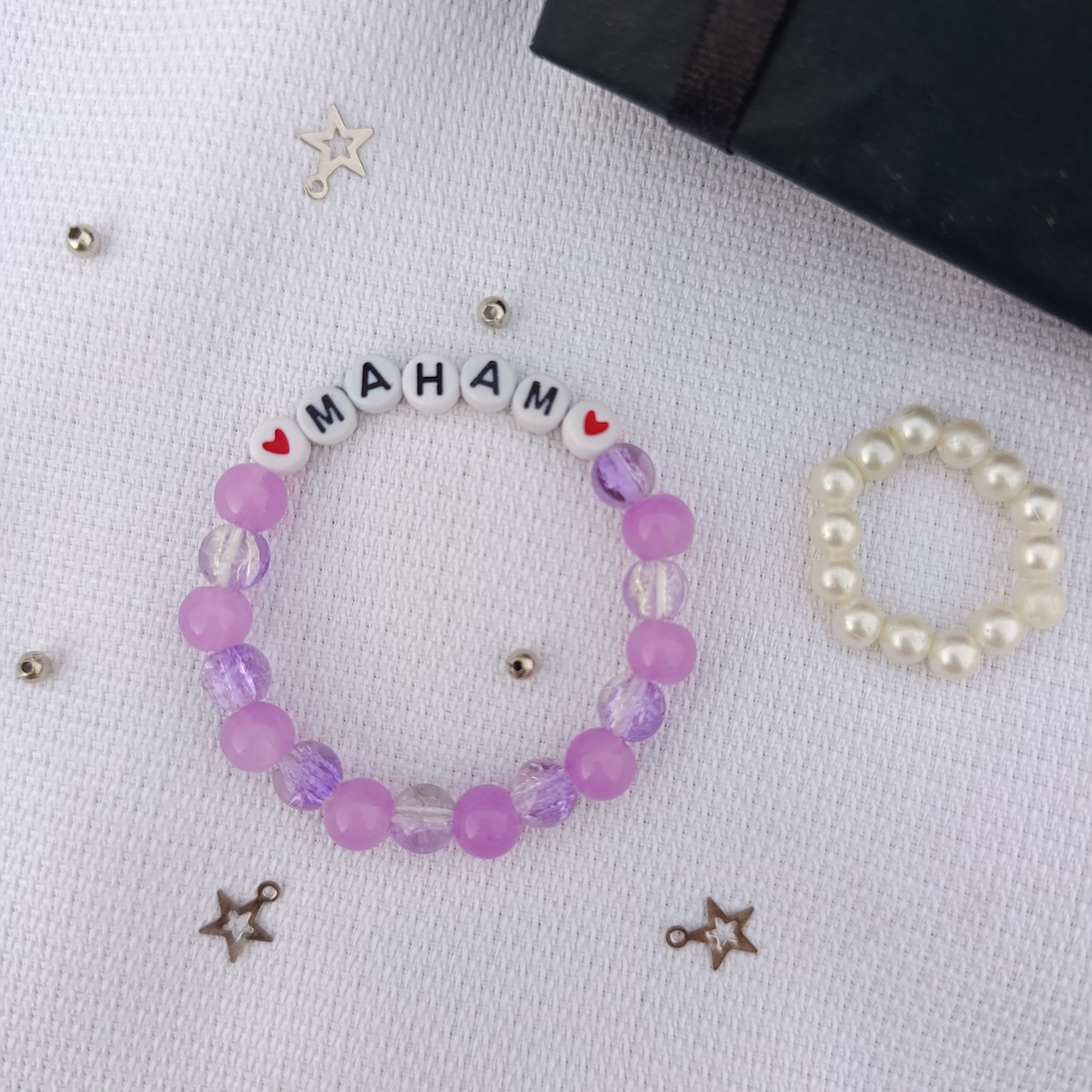 Simply Classic: Personalized Name Bracelet with FREE Pearl Ring | Minimalist Edition