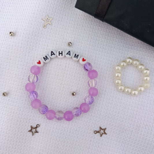 Simply Classic: Personalized Name Bracelet with FREE Pearl Ring | Minimalist Edition