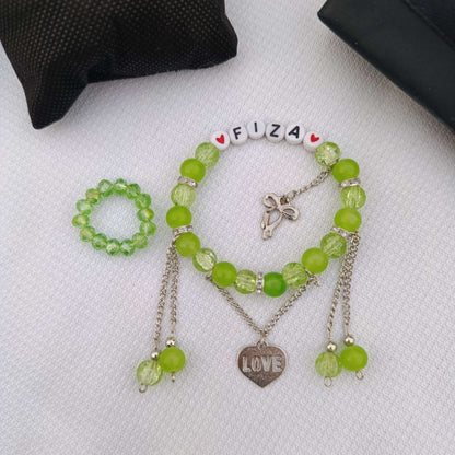 Eternal Love Set: Custom Name Bracelet + FREE Matching Crystal Ring | Limited 2026 Edition