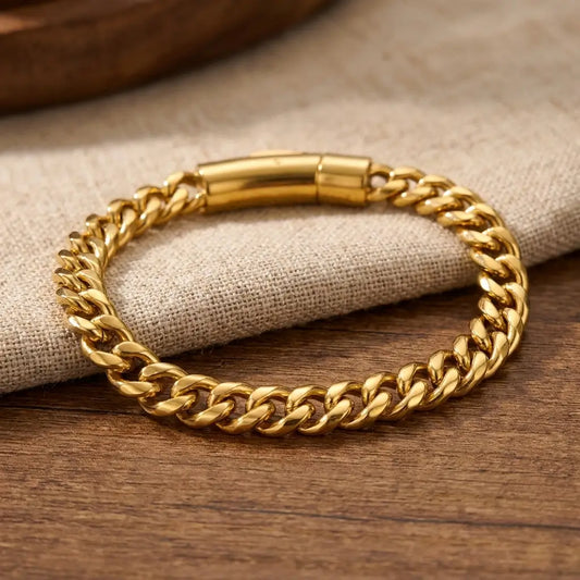 Premium Braided Wheat Chain Bracelet – Auto Lock Edition