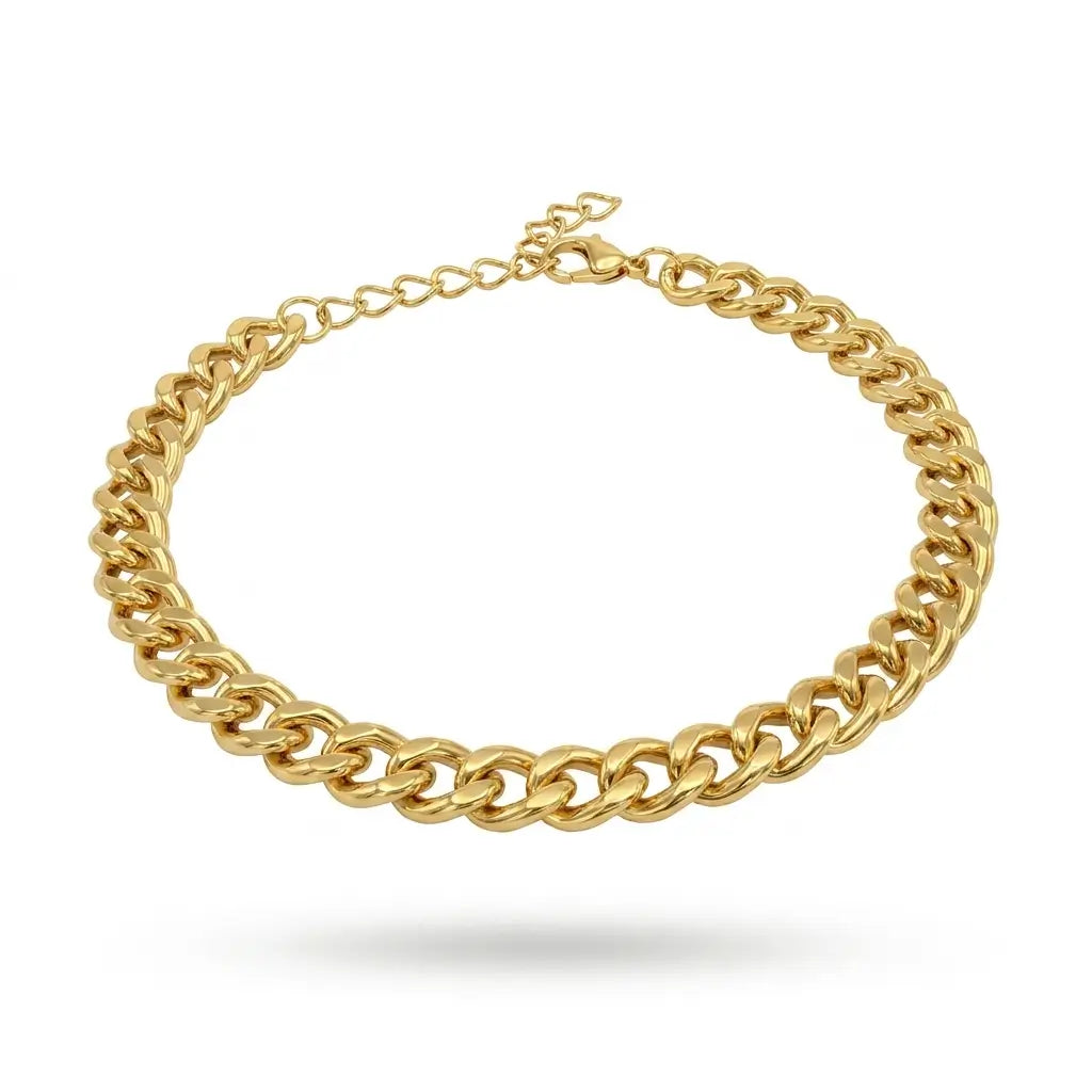 Classic Cuban Link Adjustable Bracelet – Stainless Steel - Charm Bands