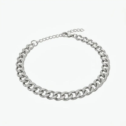 Classic Cuban Link Adjustable Bracelet – Stainless Steel - Charm Bands