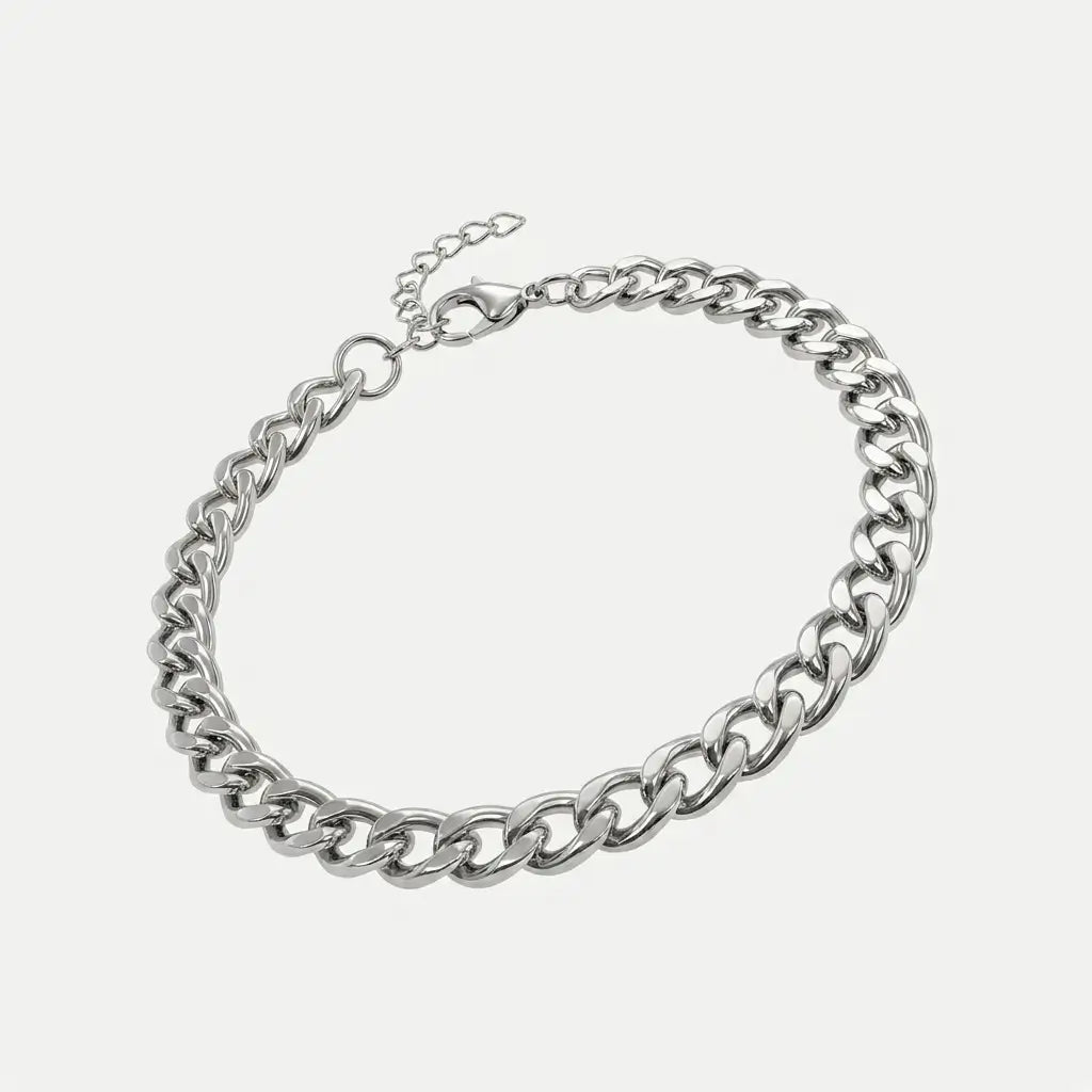 Classic Cuban Link Adjustable Bracelet – Stainless Steel - Charm Bands