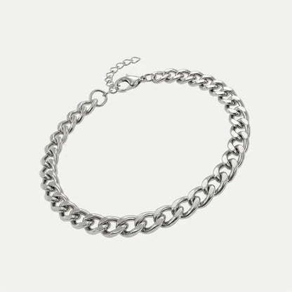 Classic Cuban Link Adjustable Bracelet – Stainless Steel - Charm Bands