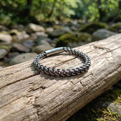 Premium Braided Wheat Chain Bracelet – Auto Lock Edition