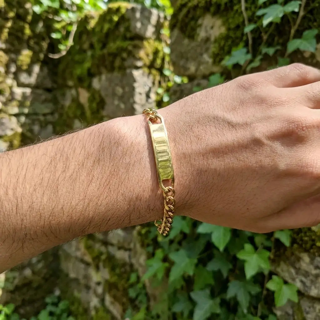 Premium Sleek ID Plate Cuban Link Bracelet - Stainless Steel (Adjustable)
