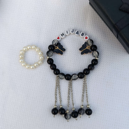 The Enchanted Butterfly: Personalized Dangle Charm Bracelet with FREE Crystal Ring | Fairy Tale Edition