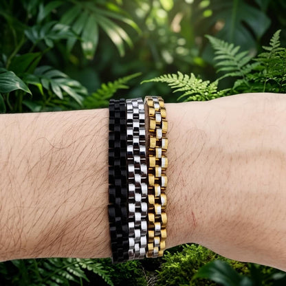 Apex Presidential Micro-Block Link Bracelet – Elite Watch-Band Styling - Charm Bands