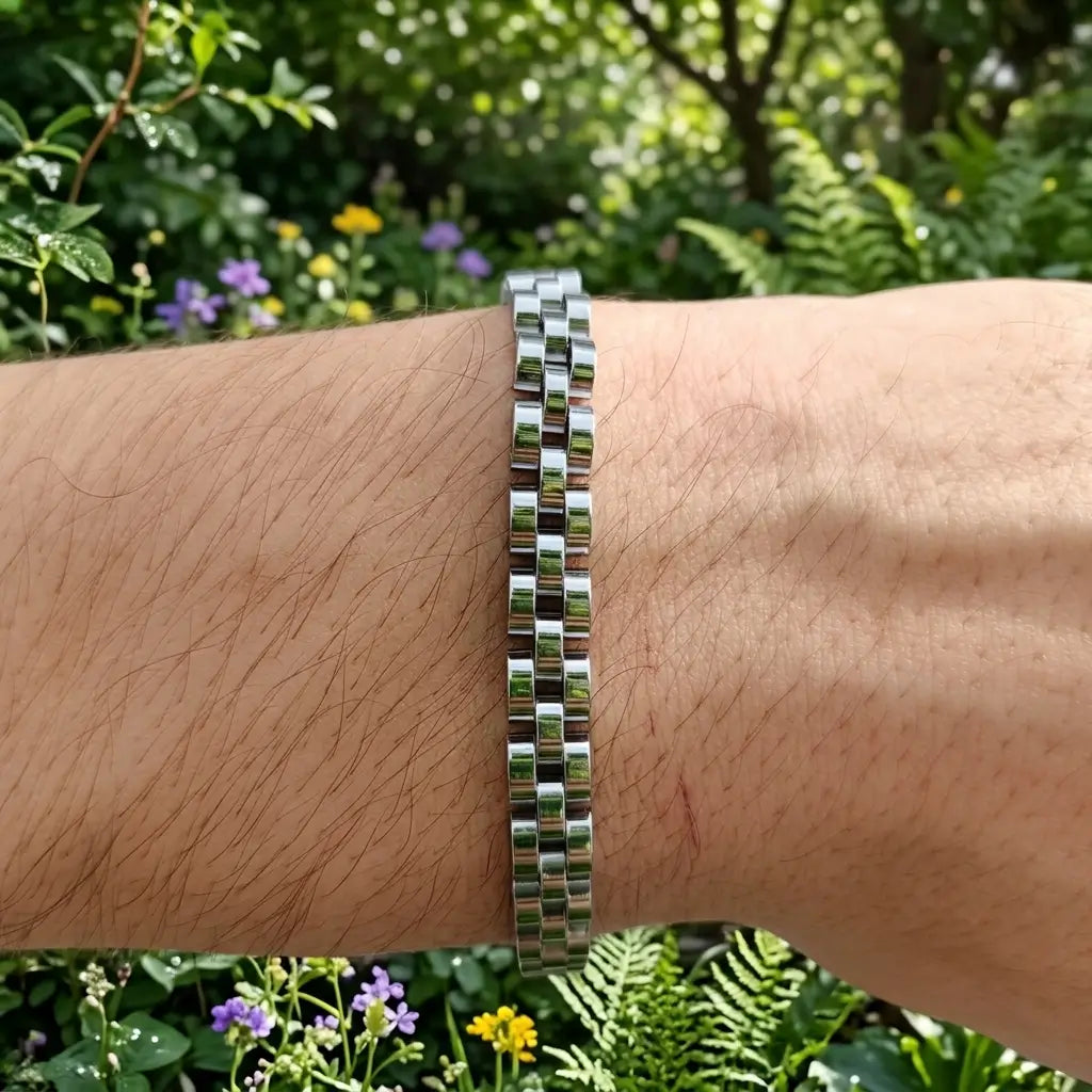 Apex Presidential Micro-Block Link Bracelet – Elite Watch-Band Styling - Charm Bands