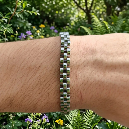 Apex Presidential Micro-Block Link Bracelet – Elite Watch-Band Styling - Charm Bands