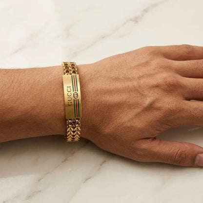 Luxury Italian Style Braided Link Bracelet – Gold Gucci Edition