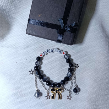 Signature Personalized Name Bracelet | Handcrafted Glass Crystals with Premium Gift Box