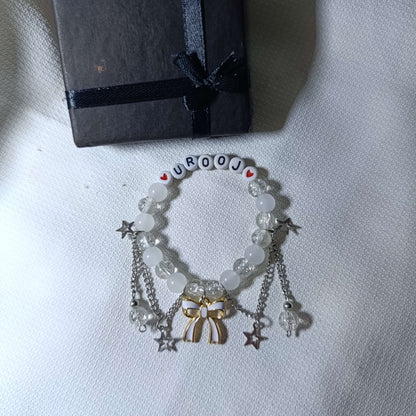 Signature Personalized Name Bracelet | Handcrafted Glass Crystals with Premium Gift Box