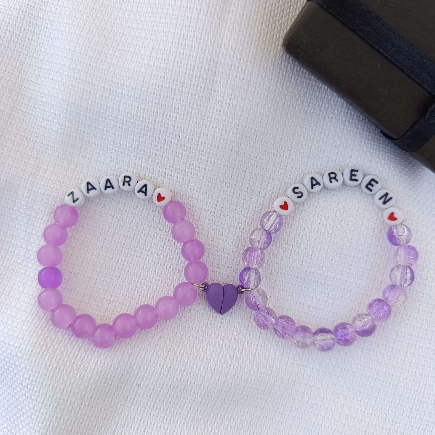 The Soulmate Connection: Matching Name Pair Bracelets for Couples | Set of 2