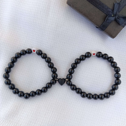 The Soulmate Connection: Matching Name Pair Bracelets for Couples | Set of 2