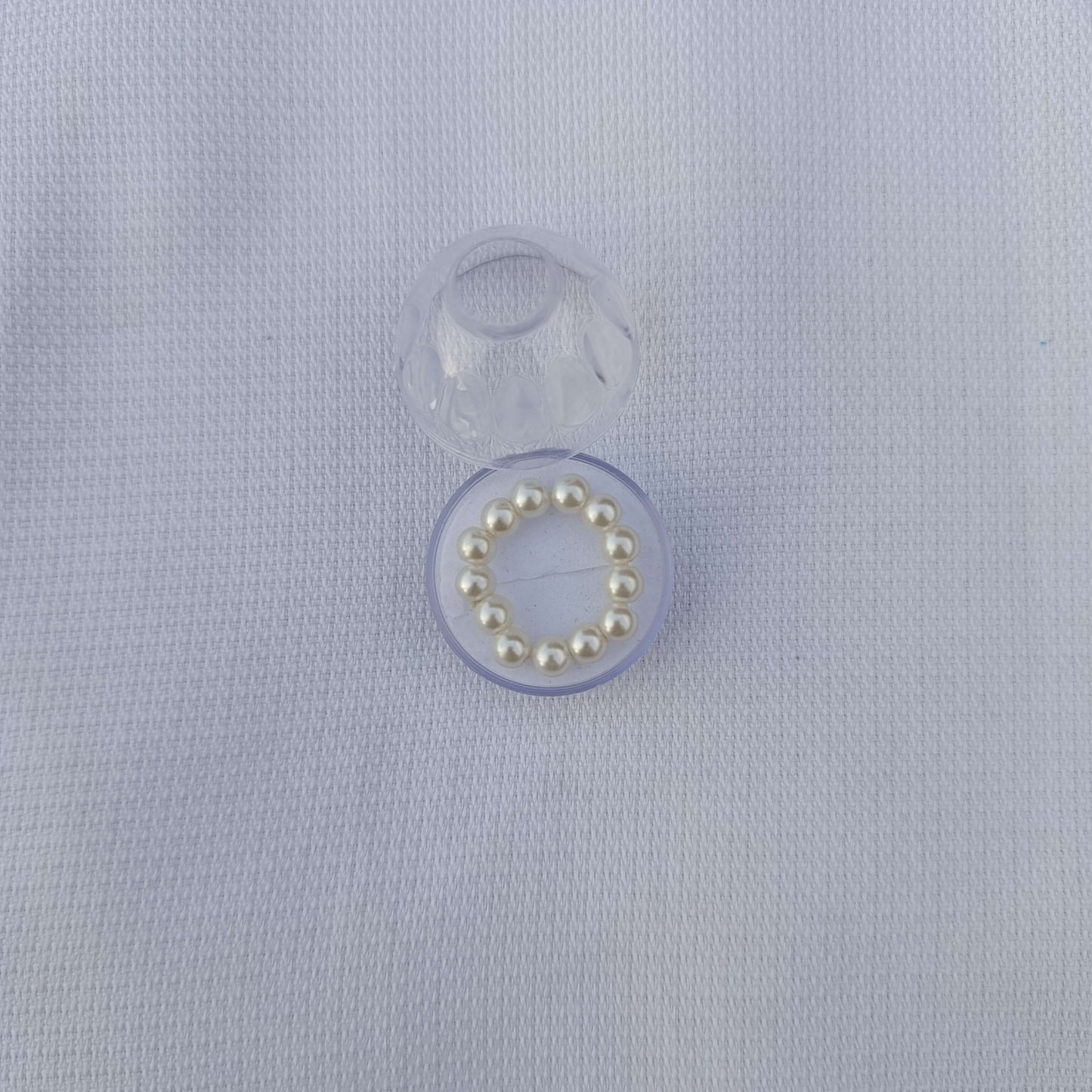 Elegant Minimalist Pearl Elastic Ring - Handcrafted Pearl Beads