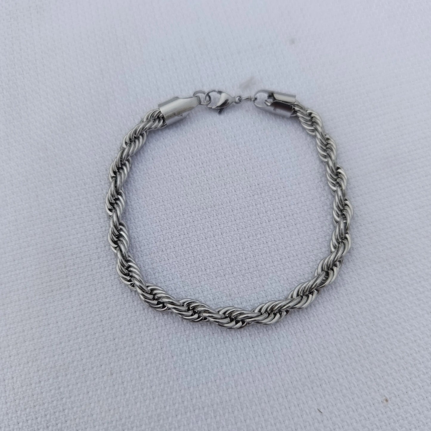 Premium Men's Twisted Rope Chain Bracelet - Adjustable (Gold, Silver, Black)