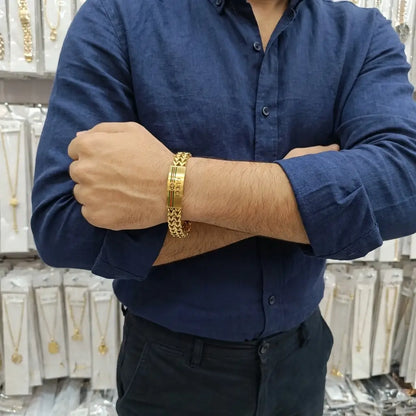 Luxury Italian Style Braided Link Bracelet – Gold Gucci Edition